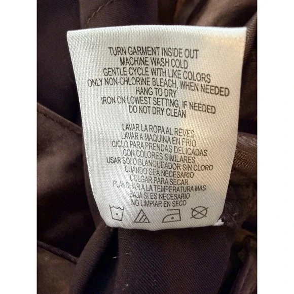 Women's Chocolate Brown Wide Leg Satin Pants Size XL - Picture 7 of 7